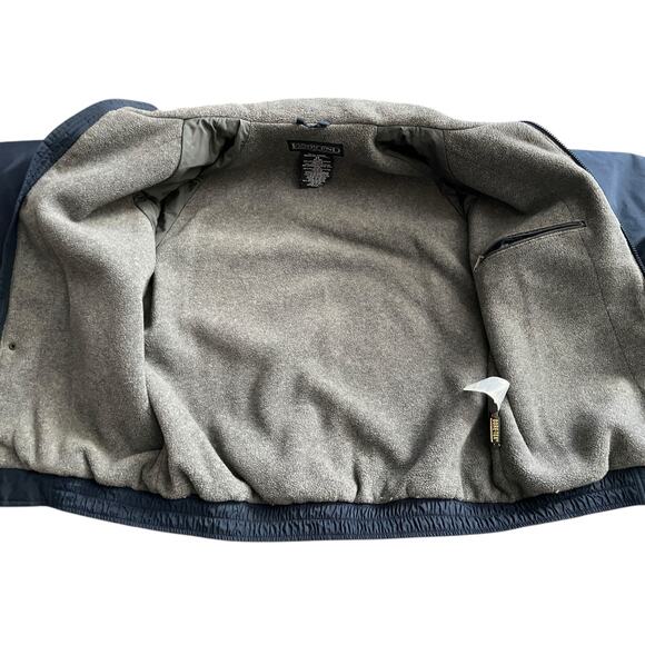 Vintage LL Bean Navy Polartec Gore-Tex Shell Sherpa Lined Coat Mens Med 38-40 - Picture 12 of 14